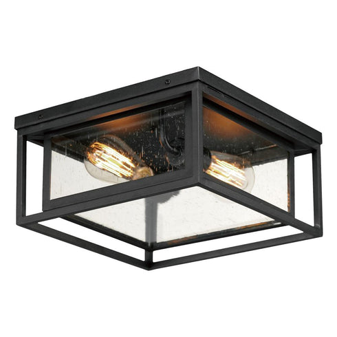 Maxim Cabana VX Outdoor Flush Mount in Black Finish Model: 40661CDBK