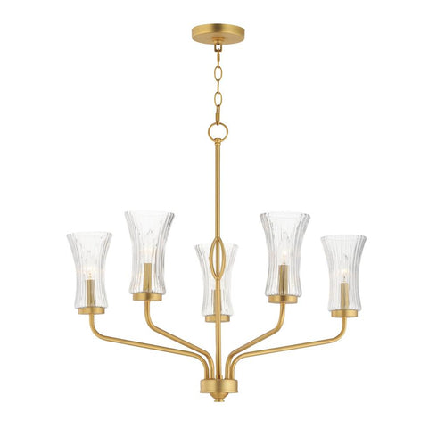 Maxim Camelot Chandelier in Natural Aged Brass Finish Model: 16155CRNAB