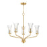 Maxim Camelot Chandelier in Natural Aged Brass Finish Model: 16155CRNAB