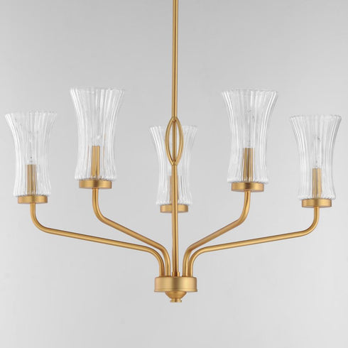 Maxim Camelot Chandelier in Natural Aged Brass Finish Model: 16155CRNAB