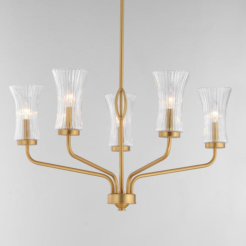 Maxim Camelot Chandelier in Natural Aged Brass Finish Model: 16155CRNAB