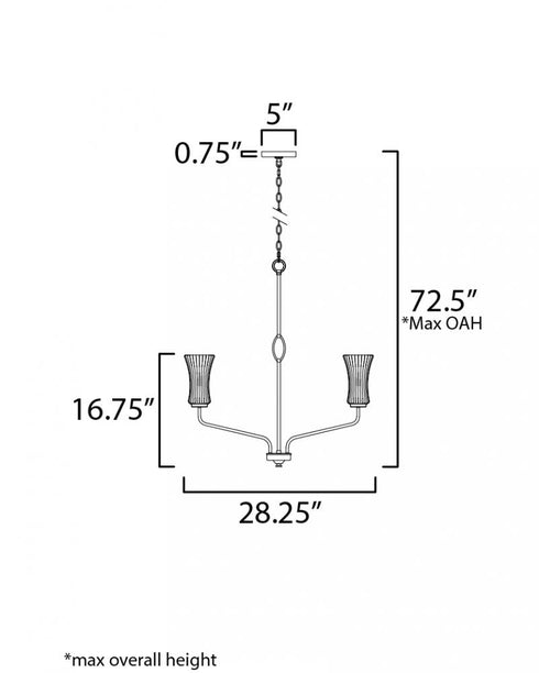 Maxim Camelot Chandelier in Natural Aged Brass Finish Model: 16155CRNAB