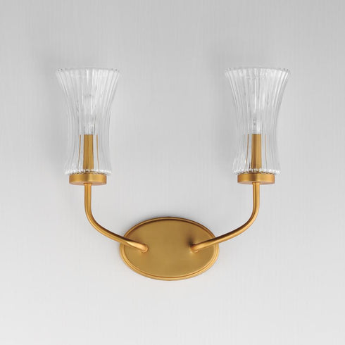 Maxim Camelot Wall Sconce in Natural Aged Brass Finish Model: 16152CRNAB
