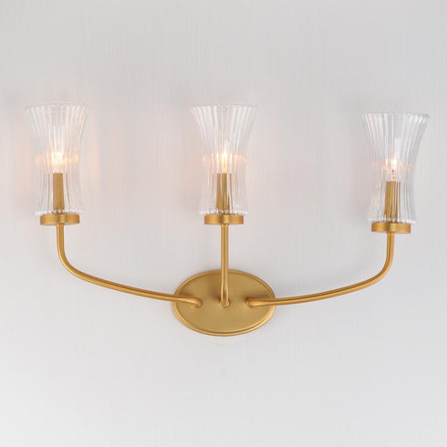 Maxim Camelot Wall Sconce in Natural Aged Brass Finish Model: 16153CRNAB