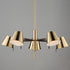 Maxim Carlo Chandelier in Dark Bronze, Leather, Heritage Brass Finish Model: 25175DBZHR