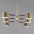 Maxim Carlo Chandelier in Dark Bronze, Leather, Heritage Brass Finish Model: 25176DBZHR
