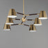 Maxim Carlo Chandelier in Dark Bronze, Leather, Heritage Brass Finish Model: 25176DBZHR