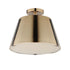 Maxim Carlo Semi Flush Mount in Dark Bronze, Leather, Heritage Brass Finish Model: 25170DBZHR