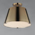 Maxim Carlo Semi Flush Mount in Dark Bronze, Leather, Heritage Brass Finish Model: 25170DBZHR