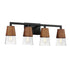 Maxim Carpenter Bath Vanity in Walnut / Black Finish Model: 21624CLWNBK