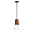 Maxim Carpenter Mini Pendant in Walnut / Black Finish Model: 91620CLWNBK