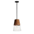 Maxim Carpenter Mini Pendant in Walnut / Black Finish Model: 91622CLWNBK