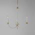 Maxim Charlton Chandelier in Weathered White/Gold Leaf Finish Model: 11373WWTGL