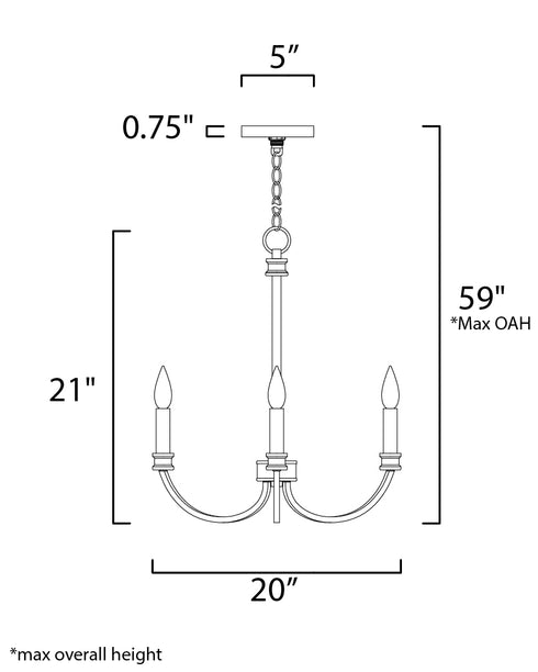 Maxim Charlton Chandelier in Weathered White/Gold Leaf Finish Model: 11373WWTGL