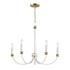 Maxim Charlton Chandelier in Weathered White/Gold Leaf Finish Model: 11375WWTGL