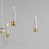 Maxim Charlton Chandelier in Weathered White/Gold Leaf Finish Model: 11375WWTGL