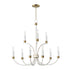 Maxim Charlton Chandelier in Weathered White/Gold Leaf Finish Model: 11377WWTGL