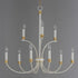 Maxim Charlton Chandelier in Weathered White/Gold Leaf Finish Model: 11377WWTGL