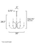 Maxim Charlton Chandelier in Weathered White/Gold Leaf Finish Model: 11377WWTGL