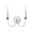 Maxim Charlton Wall Sconce in Weathered White/Gold Leaf Finish Model: 11372WWTGL