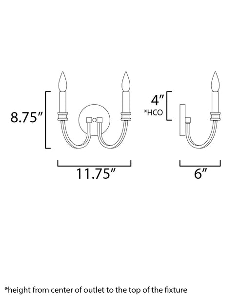 Maxim Charlton Wall Sconce in Weathered White/Gold Leaf Finish Model: 11372WWTGL