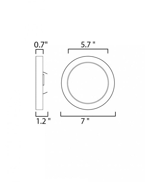 Maxim Chip Flush Mount in Satin Nickel Finish Model: 57692WTSN