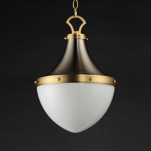 Maxim Conrad Single Pendant in Satin Nickel / Satin Brass Finish Model: 10384WTSNSBR