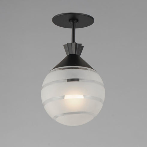 Maxim Copacabana Semi Flush Mount in Black Finish Model: 12441CLFTBK