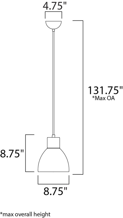 Maxim Cora Single Pendant in Satin Nickel Finish Model: 11022SN