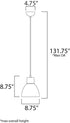Maxim Cora Single Pendant in Satin Nickel Finish Model: 11022SN