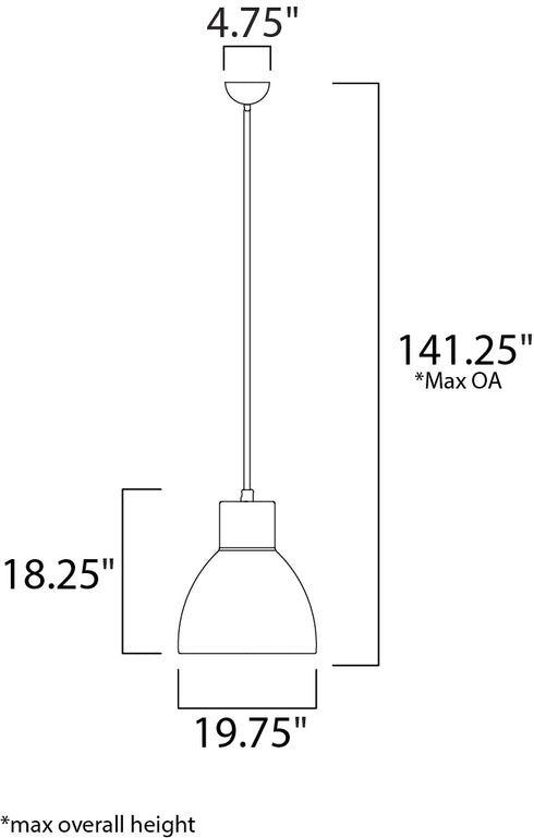 Maxim Cora Single Pendant in Satin Nickel Finish Model: 11026SN