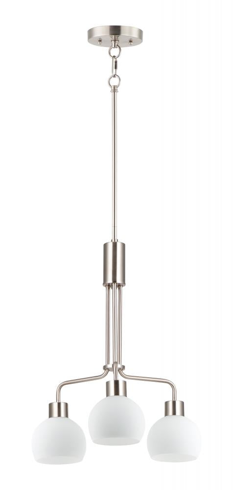 Maxim Coraline Chandelier in Satin Nickel Finish Model: 11276SWSN
