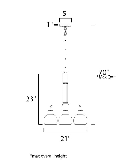 Maxim Coraline Chandelier in Satin Nickel Finish Model: 11276SWSN