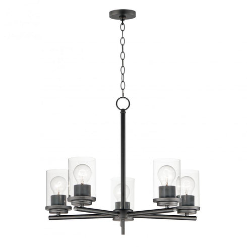 Maxim Corona Single Tier Chandelier in Black Finish Model: 10205CLBK