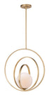 Maxim Coronet Single Pendant in Satin Brass Finish Model: 26056SWSBR
