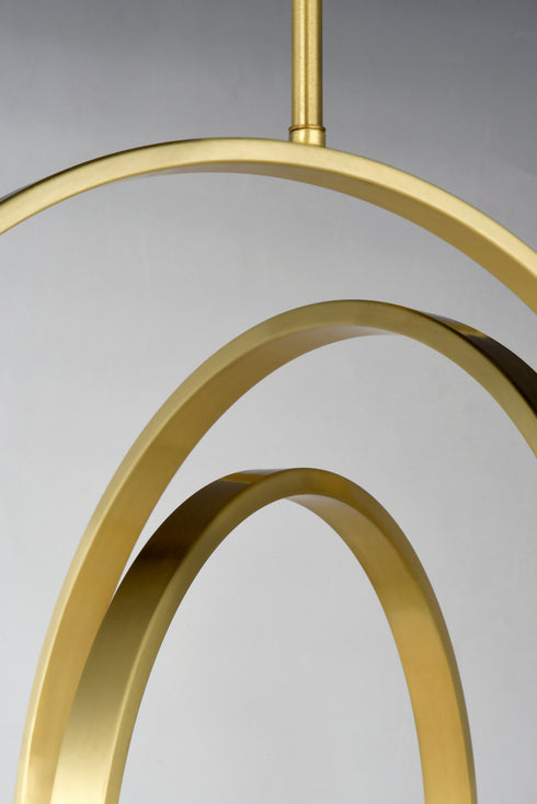 Maxim Coronet Single Pendant in Satin Brass Finish Model: 26056SWSBR