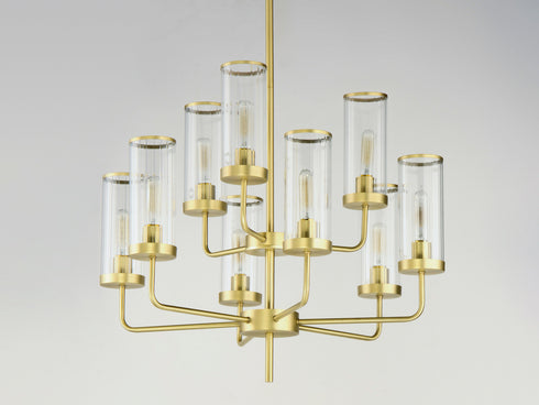 Maxim Crosby Chandelier in Satin Brass Finish Model: 11479CRSBR