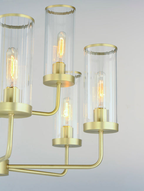 Maxim Crosby Chandelier in Satin Brass Finish Model: 11479CRSBR
