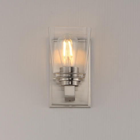 Maxim Cubos Wall Sconce in Satin Nickel Finish Model: 21381CLSN