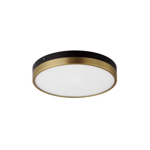 Maxim Dapper Flush Mount in Black / Antique Brass Finish Model: 59702WTBKAB