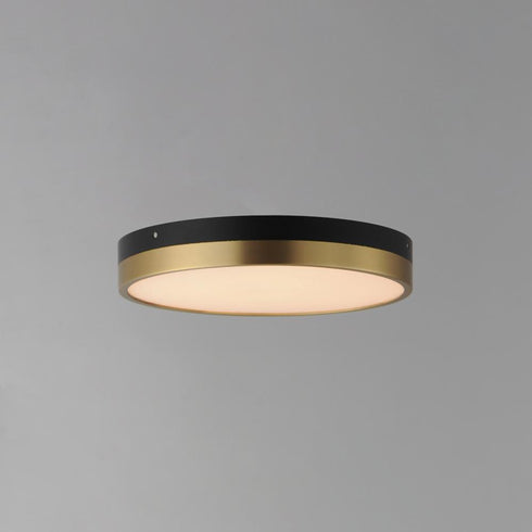 Maxim Dapper Flush Mount in Black / Antique Brass Finish Model: 59702WTBKAB
