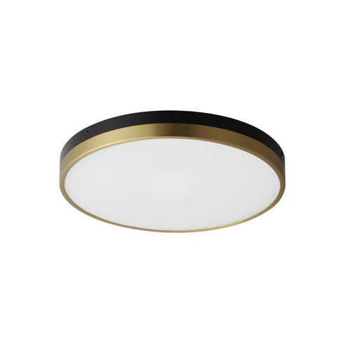 Maxim Dapper Flush Mount in Black / Antique Brass Finish Model: 59704WTBKAB
