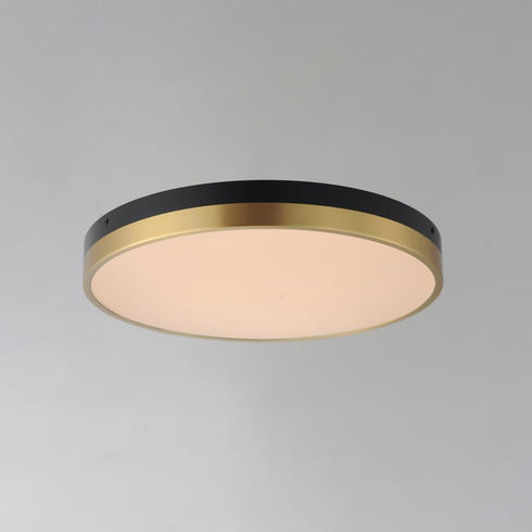 Maxim Dapper Flush Mount in Black / Antique Brass Finish Model: 59704WTBKAB