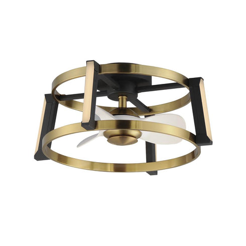 Maxim Darling Fandelight in Black / Natural Aged Brass Finish Model: 61022WTBKNAB