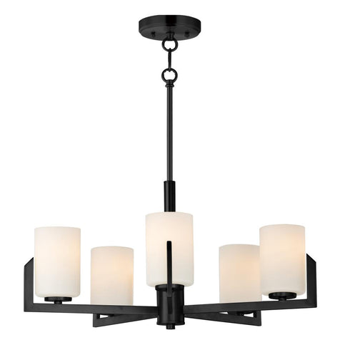Maxim Dart Chandelier in Black Finish Model: 21286SWBK