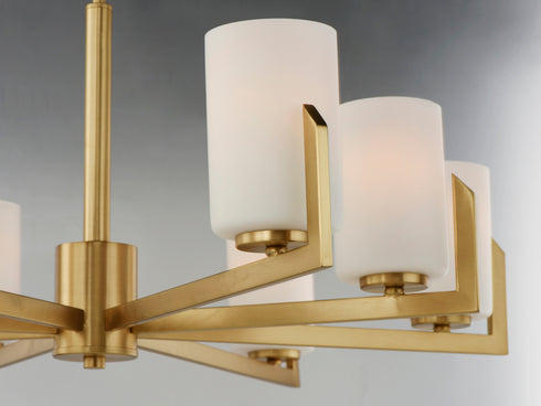 Maxim Dart Chandelier in Satin Brass Finish Model: 21288SWSBR