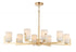 Maxim Dart Chandelier in Satin Brass Finish Model: 21288SWSBR