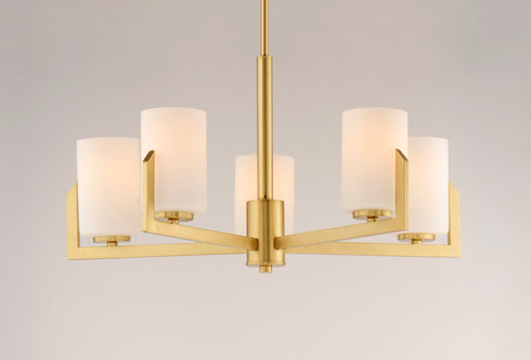 Maxim Dart Single Tier Chandelier in Satin Brass Finish Model: 21286SWSBR