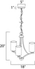 Maxim Deven Mini Chandelier in Satin Nickel Finish Model: 20033SWSN