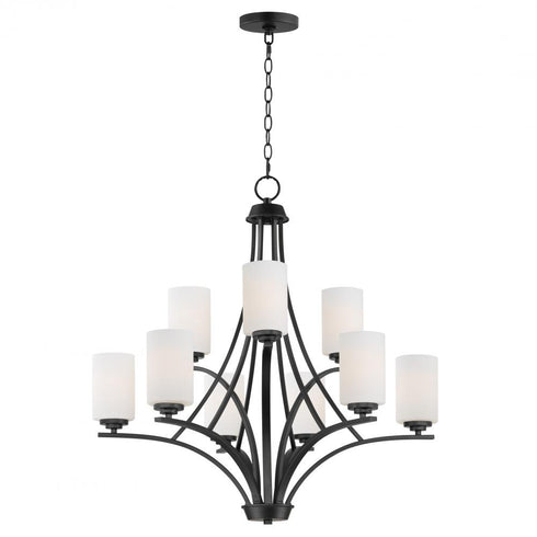 Maxim Deven Multi Tier Chandelier in Black Finish Model: 20036SWBK